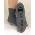 Gray Adult XL Ankle Length Comfort Slipper Socks